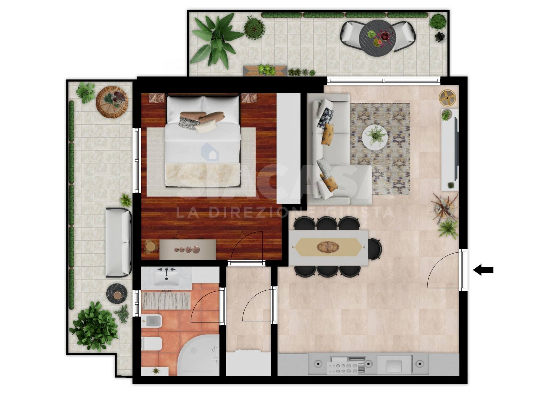 Foto 17 - Two-room apartment VIA CADORE
 
5, Usmate Velate - floor plans 1