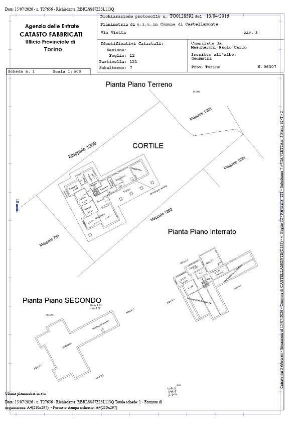 Foto 39 - Villa via Vietta
 
3, Castellamonte - floor plans 1
