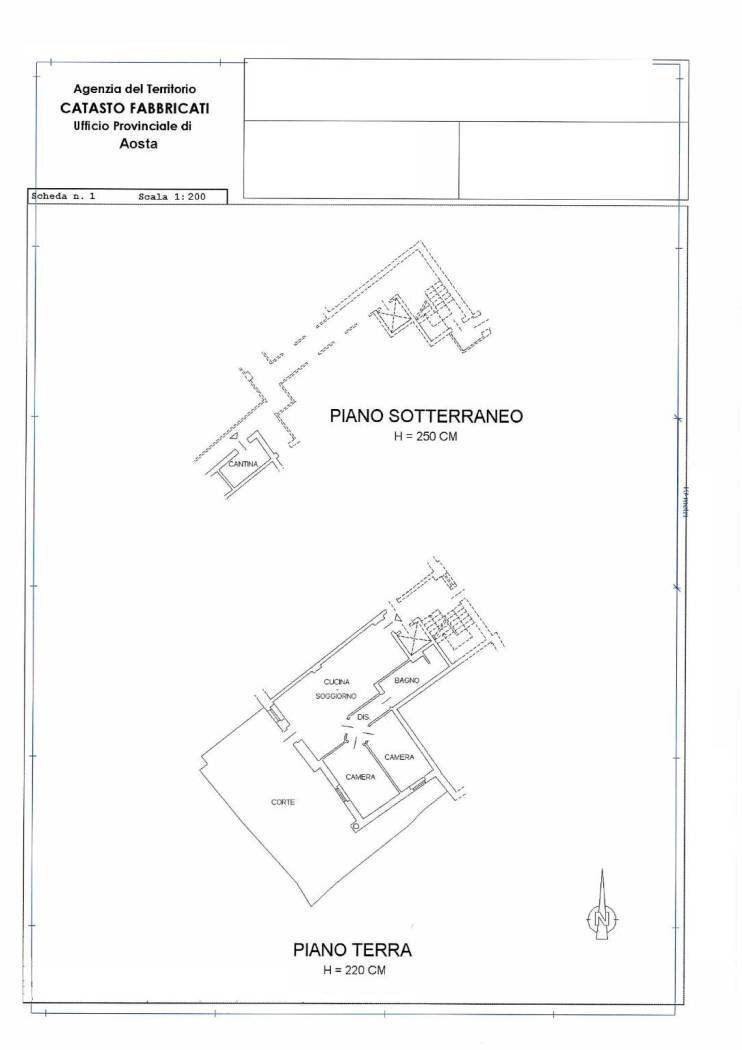 Three-room apartment via Borealis, 27, Cogne - floor plans 1