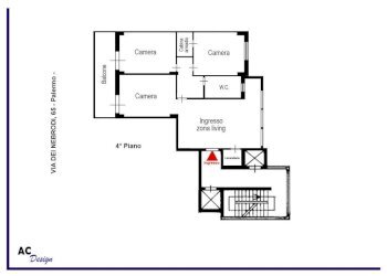 Planimetria - Four-room apartment via dei Nebrodi, Palermo - photo 1
