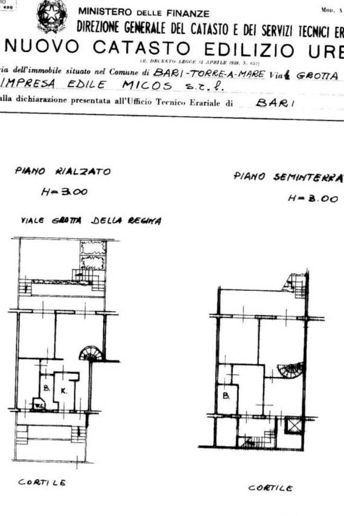 Appartamento viale Grotta della Regina, 34, Bari - planimetria 1
