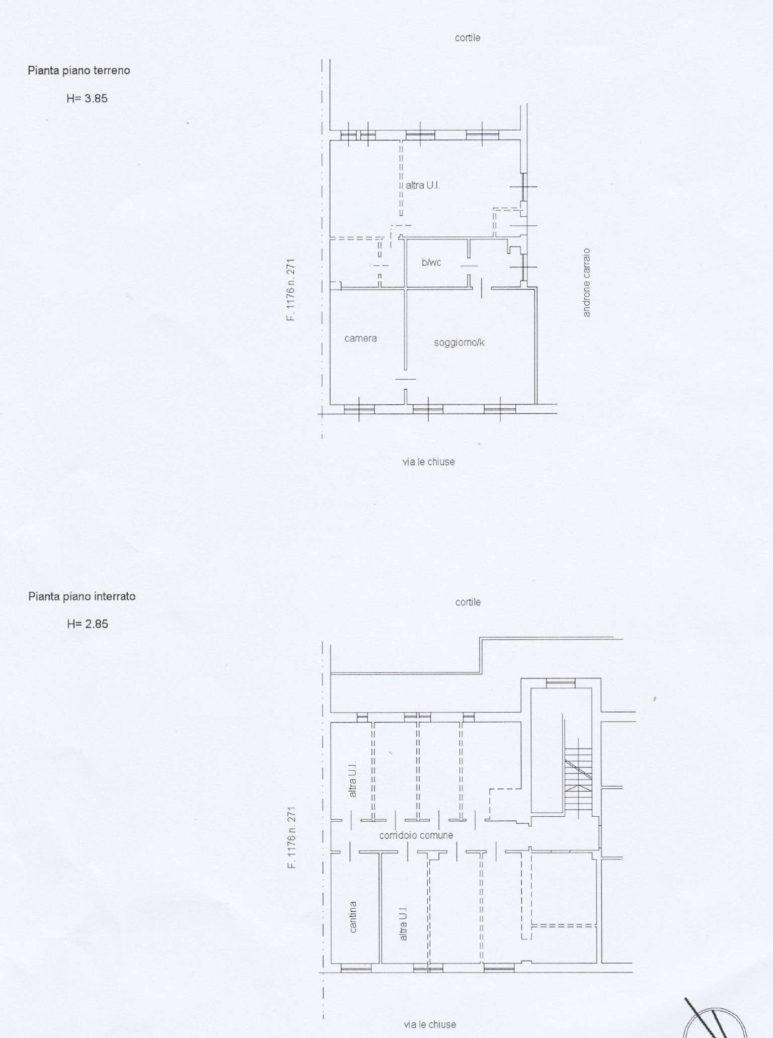 planimetria - Two-room apartment via Le Chiuse, 73, Torino (neighborhood San Donato) - floor plans 1