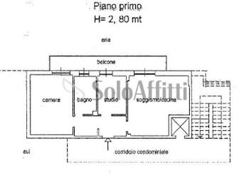 Planimetria - Three-room apartment Strada Bonmoschetto 21, Sanremo - photo 21