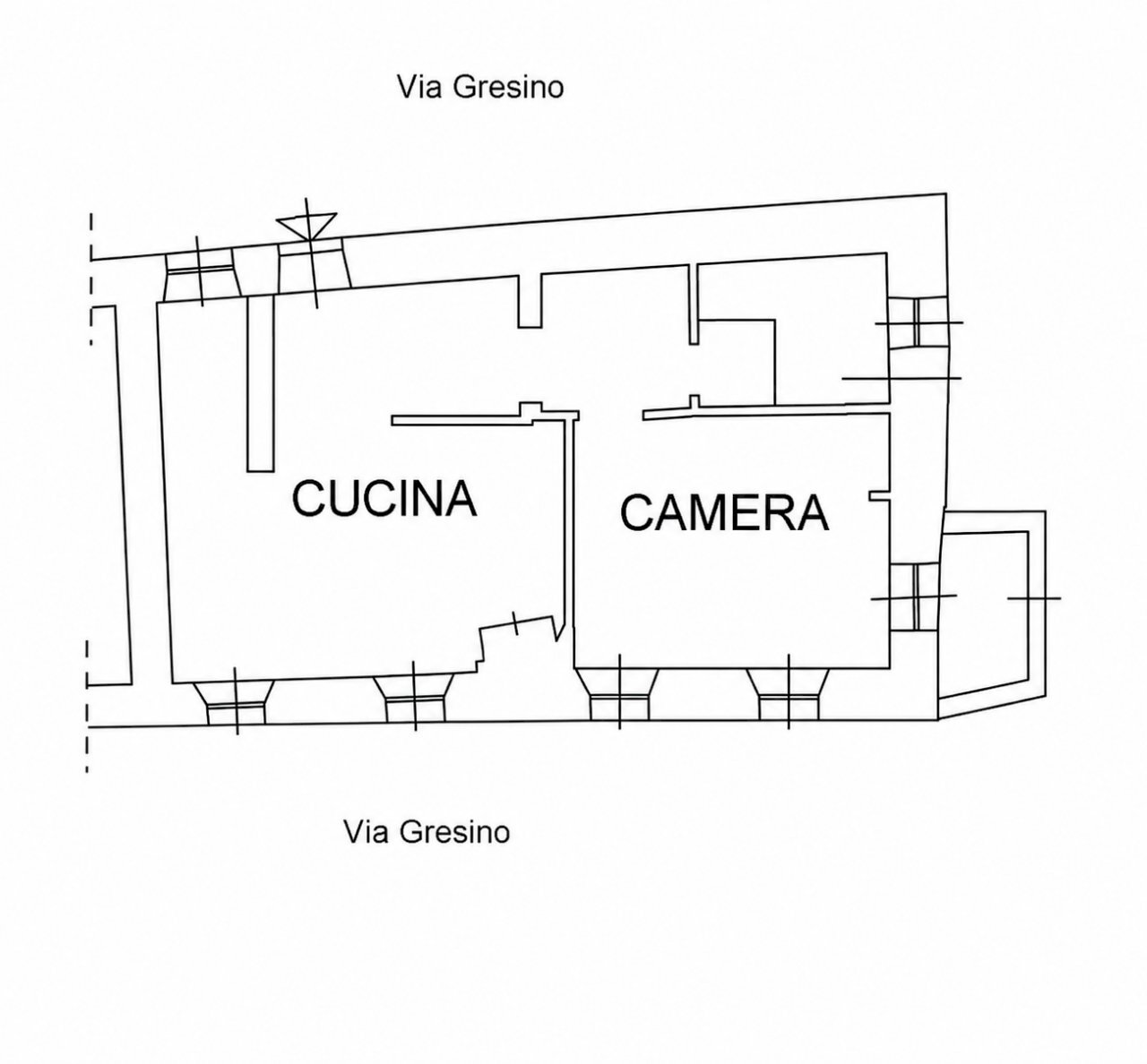 Three-room apartment at auction Via Gresino 28, Varese Ligure - floor plans 1