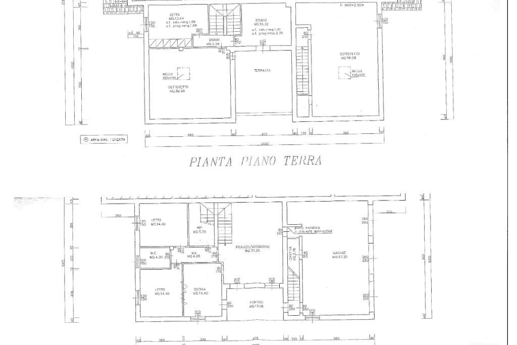 Villa Serramazzoni, Serramazzoni - floor plans 1