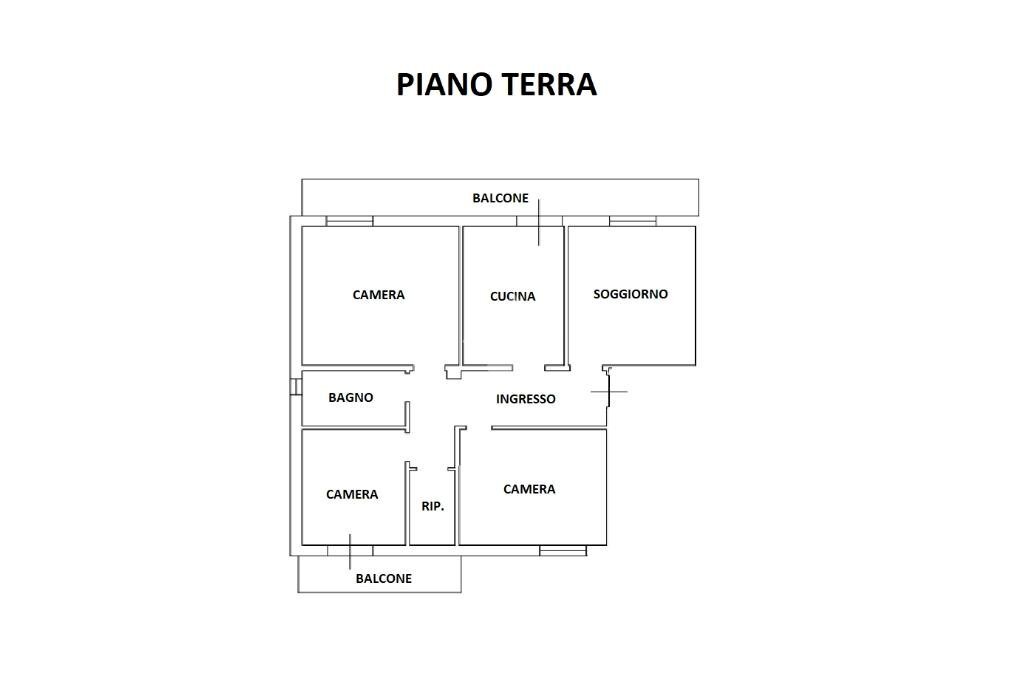 Quadrilocale Via S. Marchesini, Poggio Renatico - planimetria 1