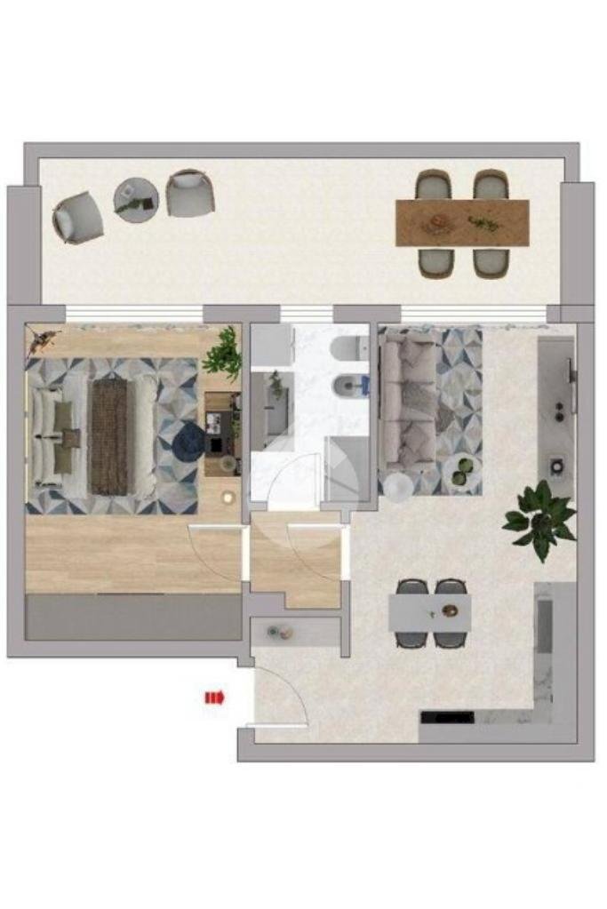 Bilocale Via Bazzana Inferiore, Assago - planimetria 1