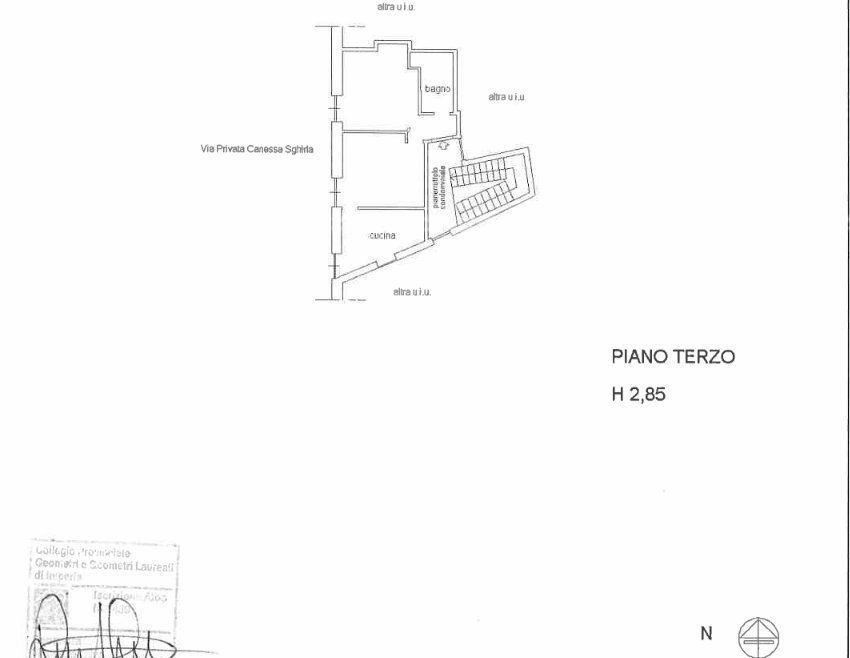 Two-room apartment via privata canessa sghirla, 3, Sanremo - floor plans 1