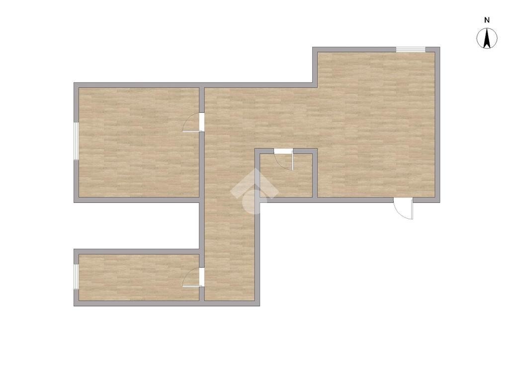 Two-room apartment Via Carlo Marochetti, Milano (neighborhood Corvetto) - floor plans 1