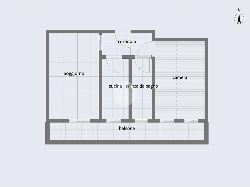 Two-room apartment Via giambellino, Milano (neighborhood Giambellino) - floor plans 1