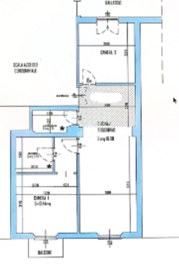 Trilocale Via magenta, Torino (zona Crocetta) - planimetria 1