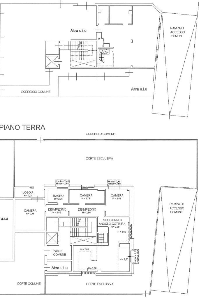Apartment Via Bartolomeo Ramenghi, Bologna (neighborhood Barca) - floor plans 1