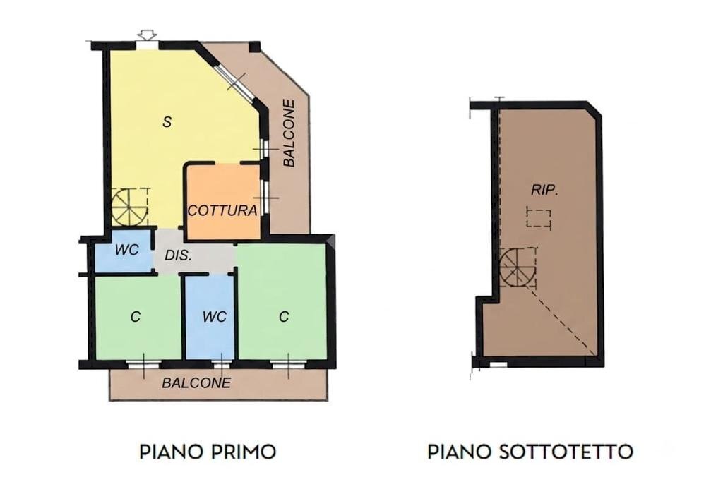 Trilocale Via A. Manzoni, Masate - planimetria 1