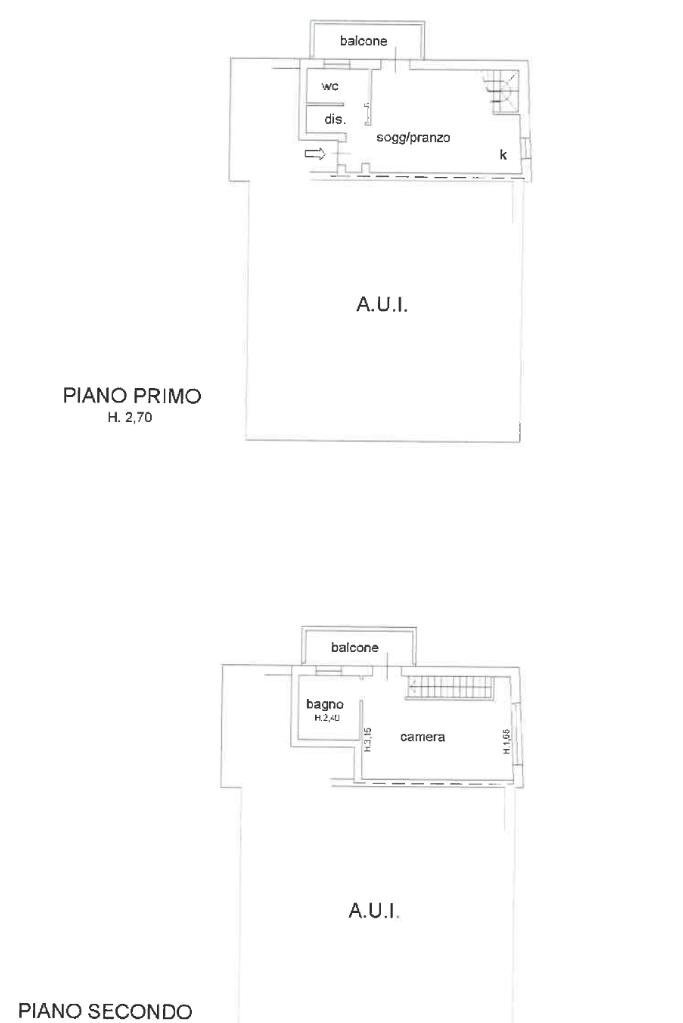 Two-room apartment Via Monte Cervino, Cesenatico - floor plans 1