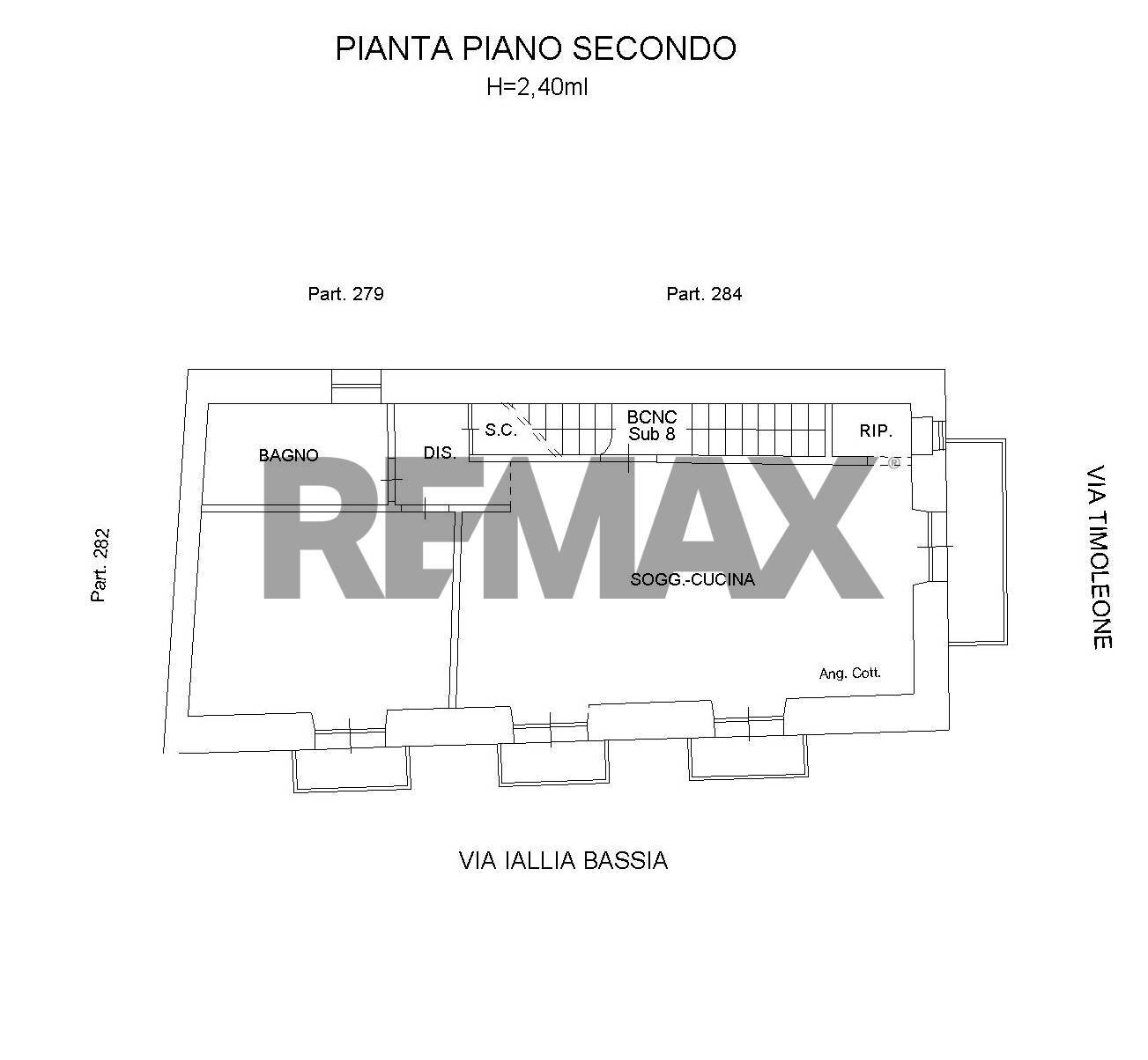 Pianta 2D - Trilocale Via Timoleone
 
11, Taormina - planimetria 1