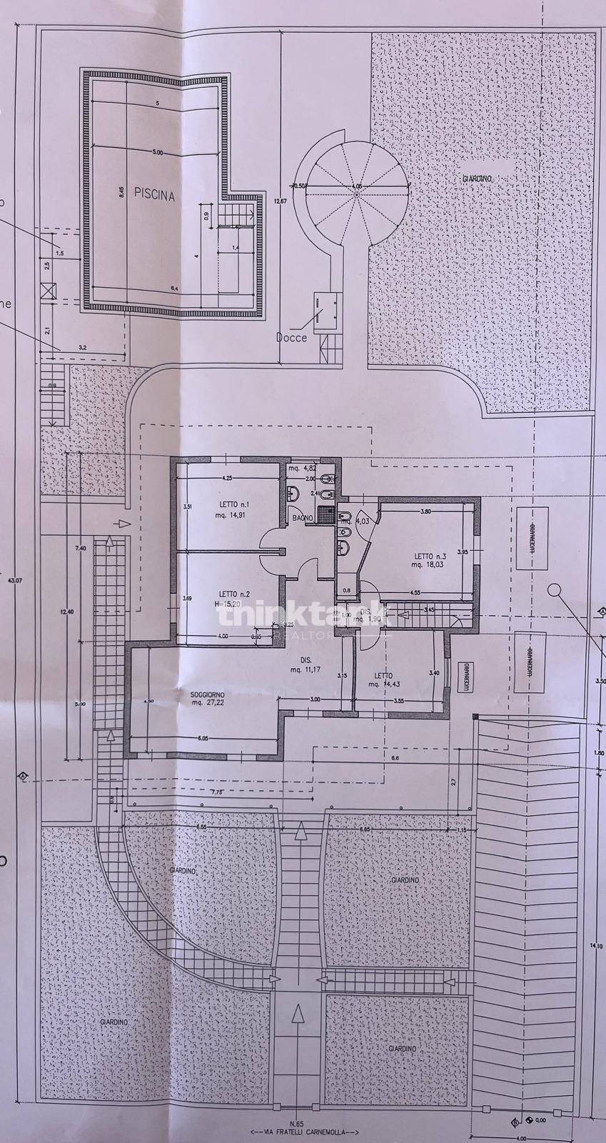 Foto 50 - Villa Via Contrada Marina di Ragusa, Ragusa - planimetria 1