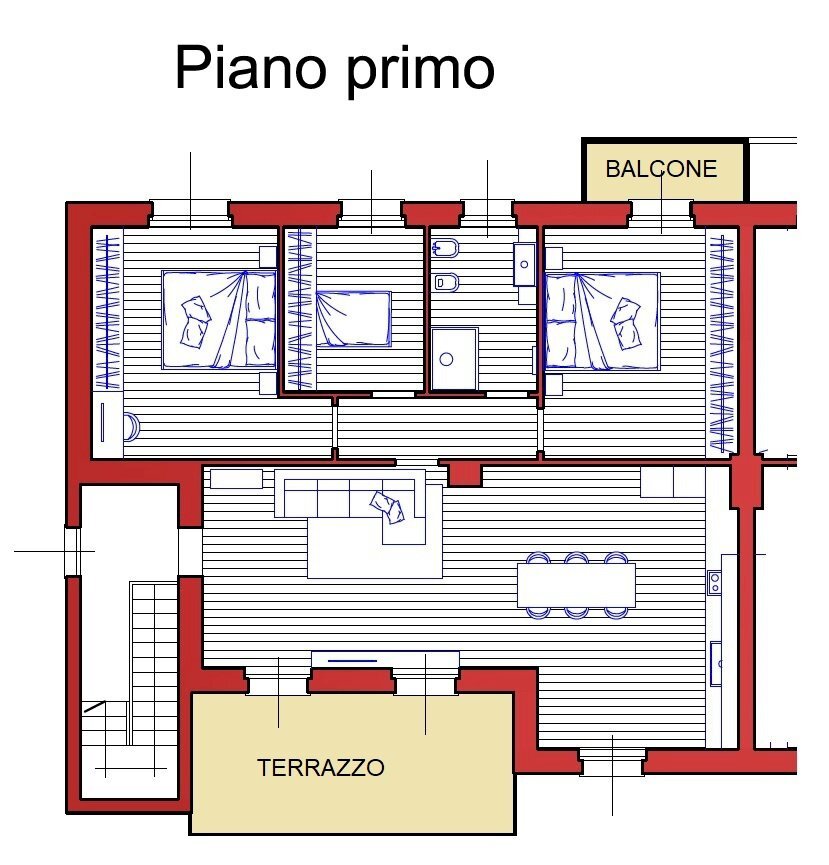 primo piano - Quadrilocale Via Puccini, Rottofreno - planimetria 1