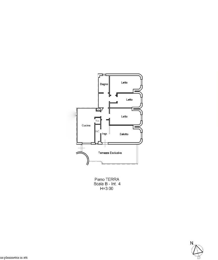 Apartment via Antonio Rosmini, Gallipoli - floor plans 1
