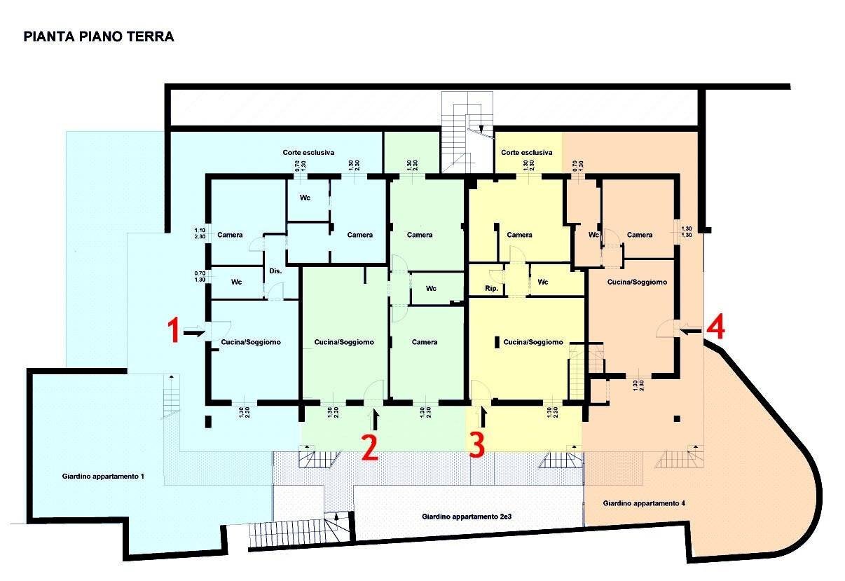 Bilocale via Padre Semeria, 612, Sanremo - planimetria 1