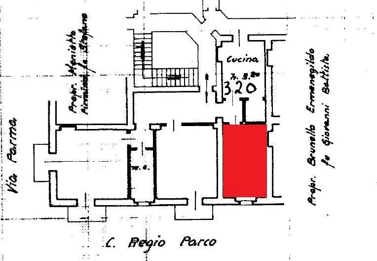 Four-room apartment corso Regio Parco, 26, Torino (neighborhood Aurora) - floor plans 1