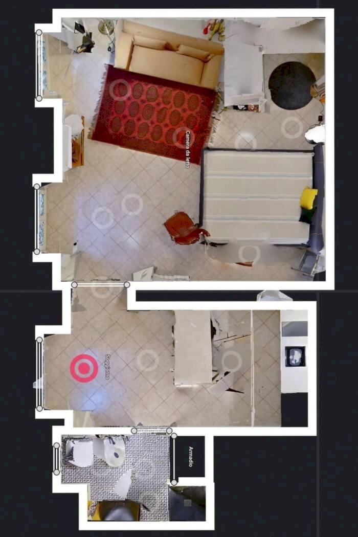 Bilocale via Sant'Anselmo, 1, Torino (zona San Salvario) - planimetria 1