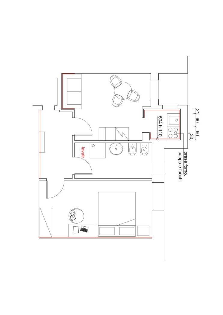 Two-room apartment viale Carlo Espinasse, 104, Milano (neighborhood Villapizzone) - floor plans 1