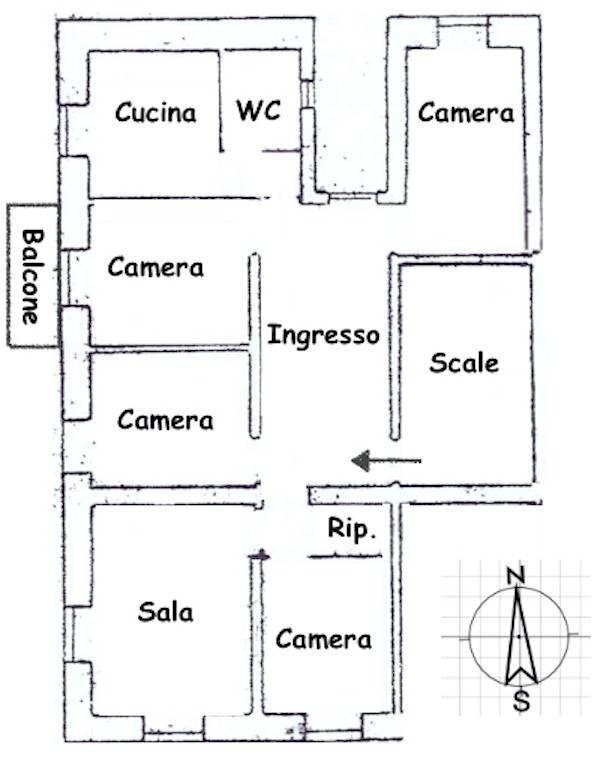 Apartment via Contardo, 6, Genova (neighborhood Castelletto) - floor plans 1