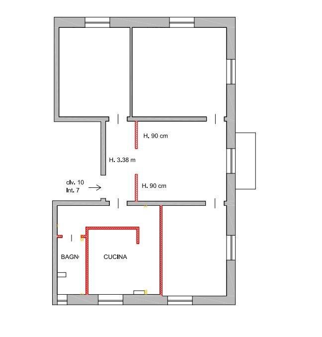 Appartamento all'asta viale Carlo Canepa, 10, Genova (zona Sestri Ponente) - planimetria 1