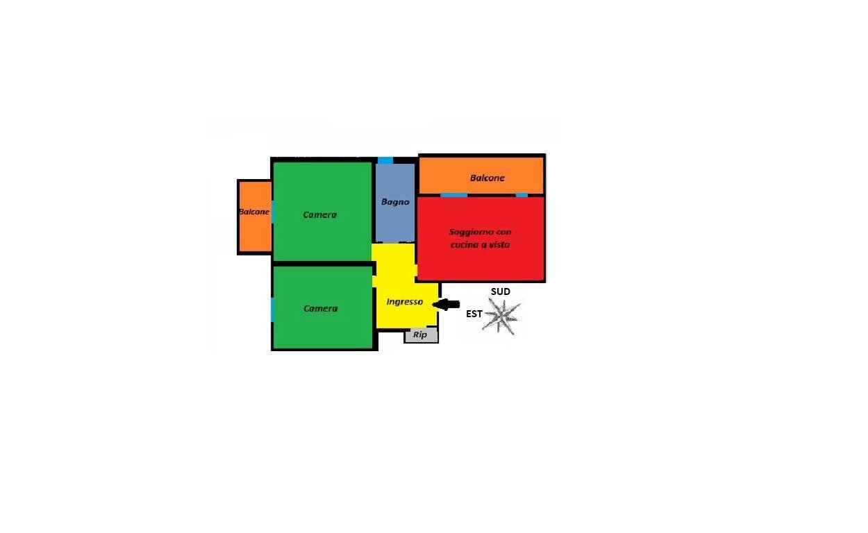 Trilocale Bologna (zona Massarenti) - planimetria 1