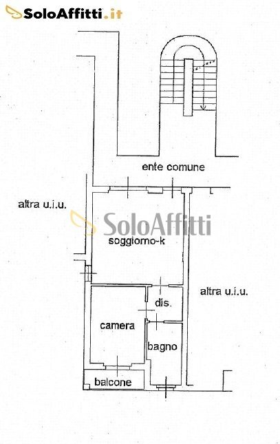 planimetria - Two-room apartment Via Camillo Benso Conte di Cavour 5, Besana in Brianza - floor plans 1
