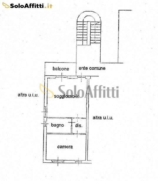 planimetria - Two-room apartment Via Camillo Benso Conte di Cavour 5, Besana in Brianza - floor plans 1