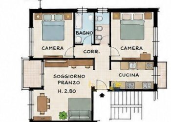 PLANIMETRIA APPARTAMENTO CON ARREDO - Three-room apartment Via Biagio Pascal 6, Parma (neighborhood San Lazzaro) - photo 7