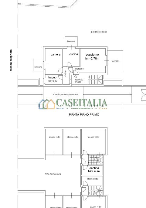 PLANIMETRIA - Quadrilocale Via Faran 6, Rosta - planimetria 1