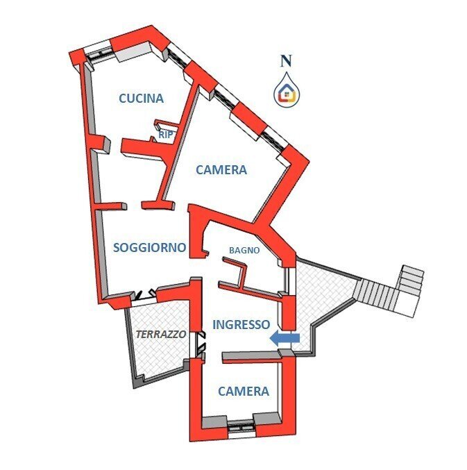 VIA OBERDAN 27 - Appartamento Via Guglielmo Oberdan 27, Genova (zona Nervi) - planimetria 1