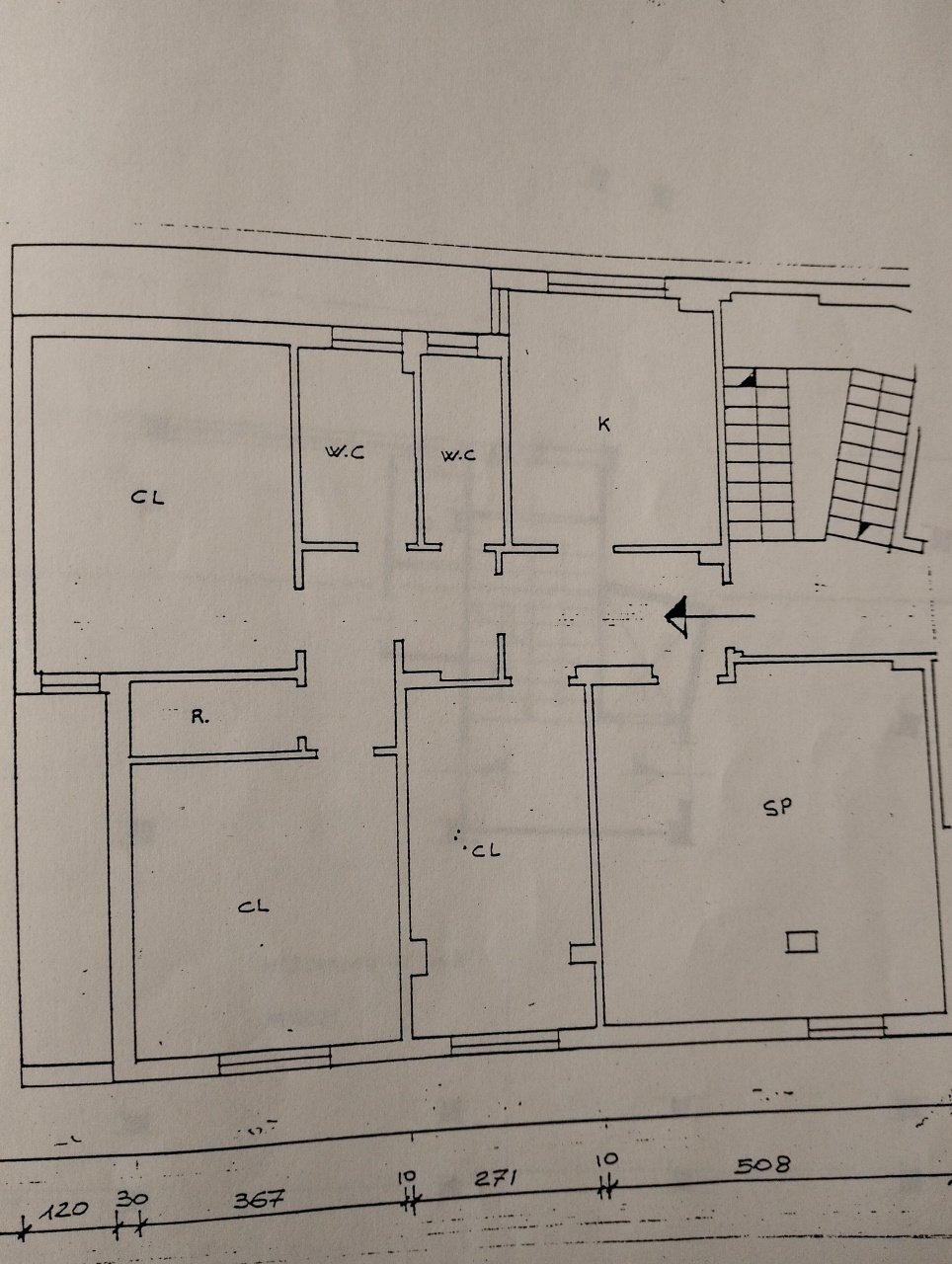 Planimetria.jpg - Four-room apartment Via Montello, Firenze (neighborhood Santa Maria Novella) - floor plans 1