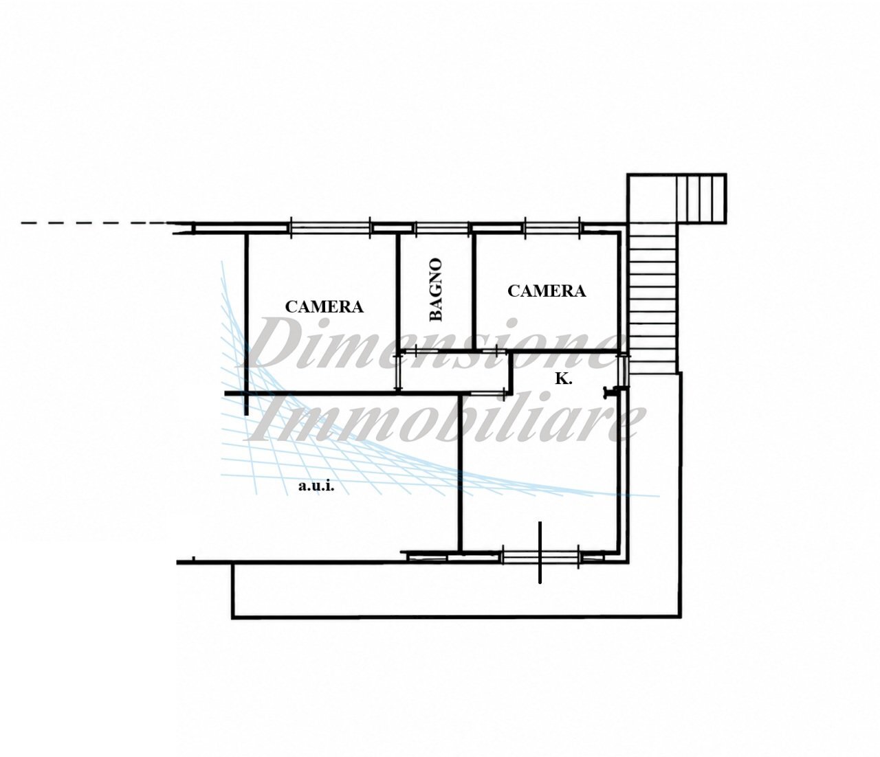 PLAN C1082 - Trilocale Via Adige 9A, Cecina - planimetria 1