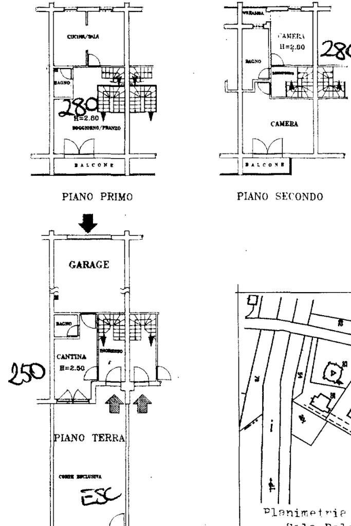 Villa a Schiera Via Fratelli Bastia, Sala Bolognese - planimetria 1