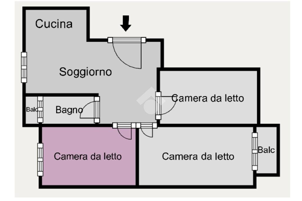 Appartamento Via ajaccio, Milano (zona Città Studi) - planimetria 1