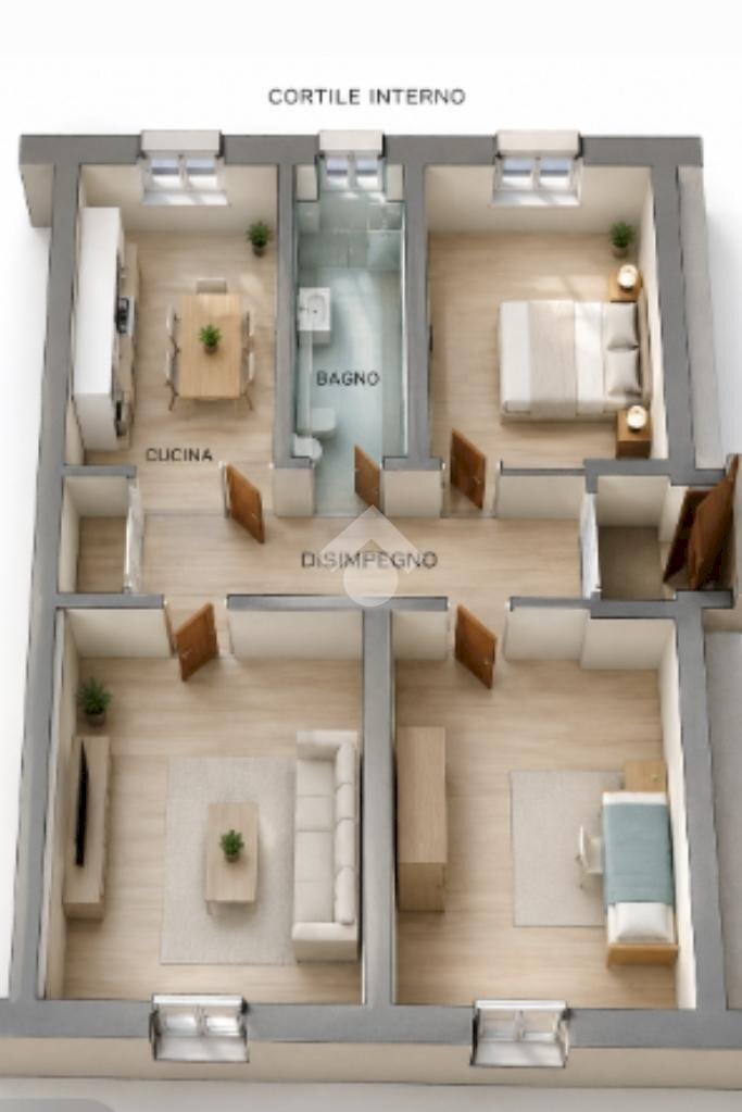 Trilocale Via Privata Giulio Bergonzoli, Milano - planimetria 1