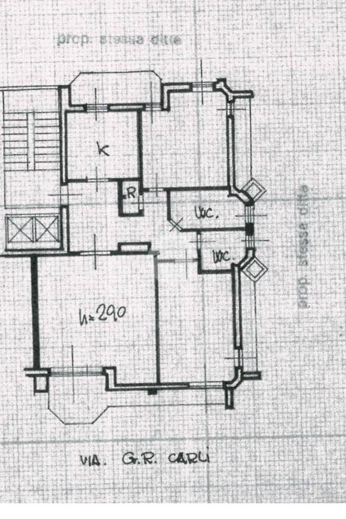 Three-room apartment Via Gian Rinaldo Carli, Milano (neighborhood Affori) - floor plans 1