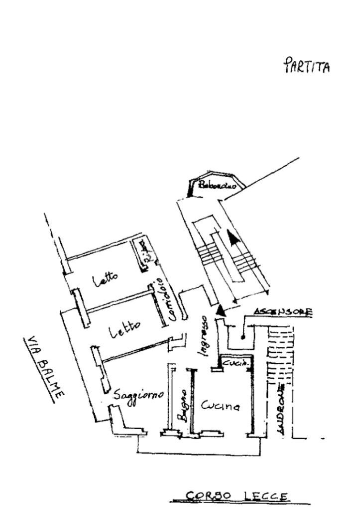 Quadrilocale Corso Lecce, Torino (zona Campidoglio) - planimetria 1