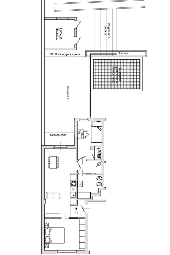 Three-room apartment Via Desiderio, Milano (neighborhood Lambrate) - floor plans 1