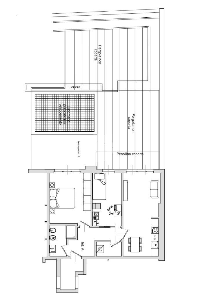 Trilocale via Desiderio, Milano (zona Lambrate) - planimetria 1
