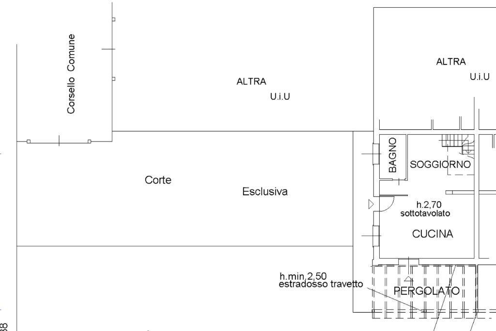 Casa semi indipendente Via del Rosario, Bologna - planimetria 1