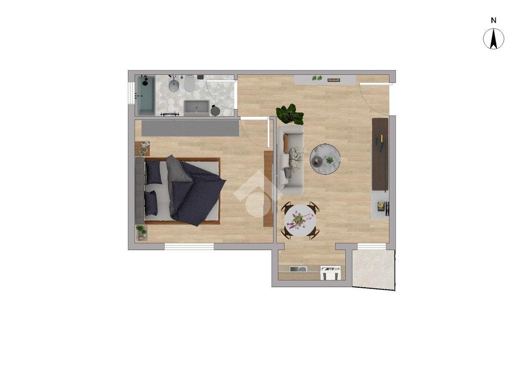 Bilocale Via per Cassina Nuova, Paderno Dugnano - planimetria 1