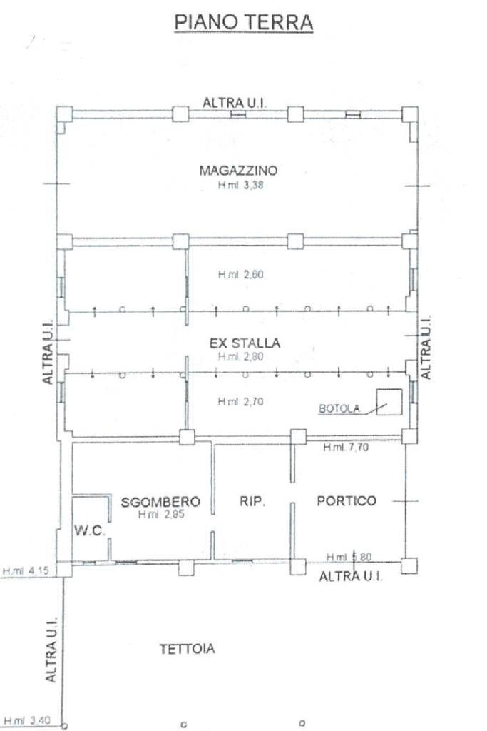 Rustico Via Comacchio, Ferrara (zona Cona) - planimetria 1