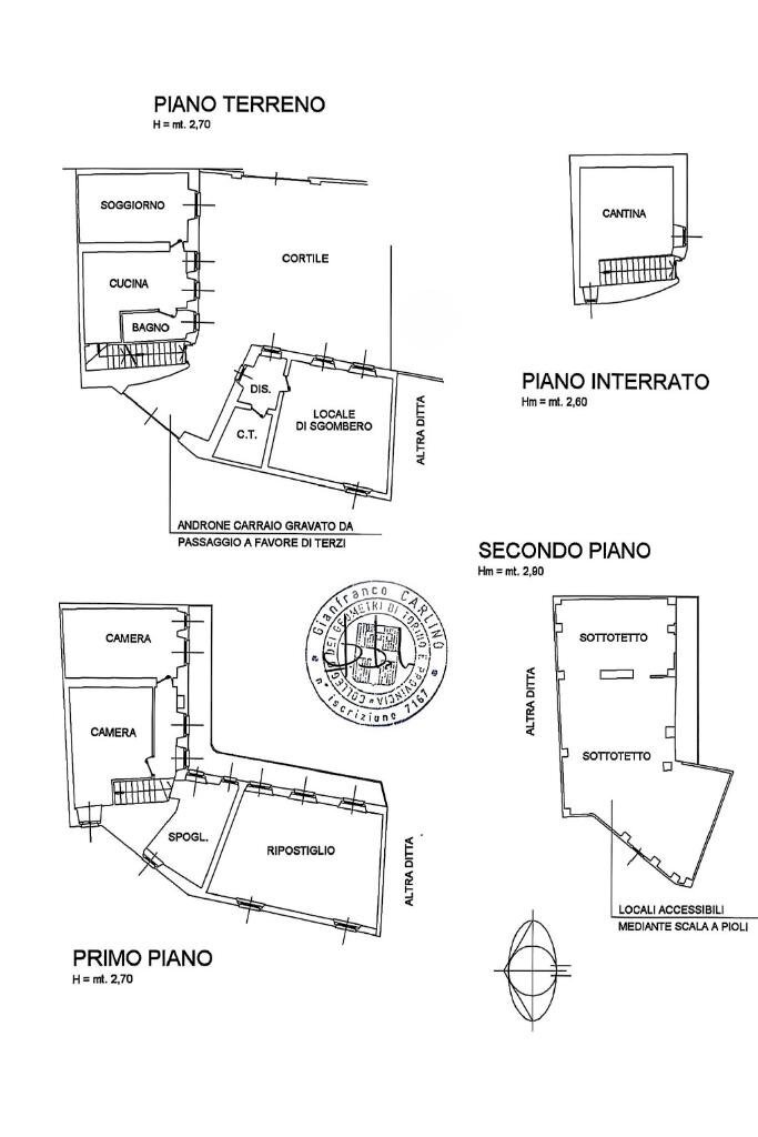 Casa semi indipendente Via Arduino, Borgomasino - planimetria 1