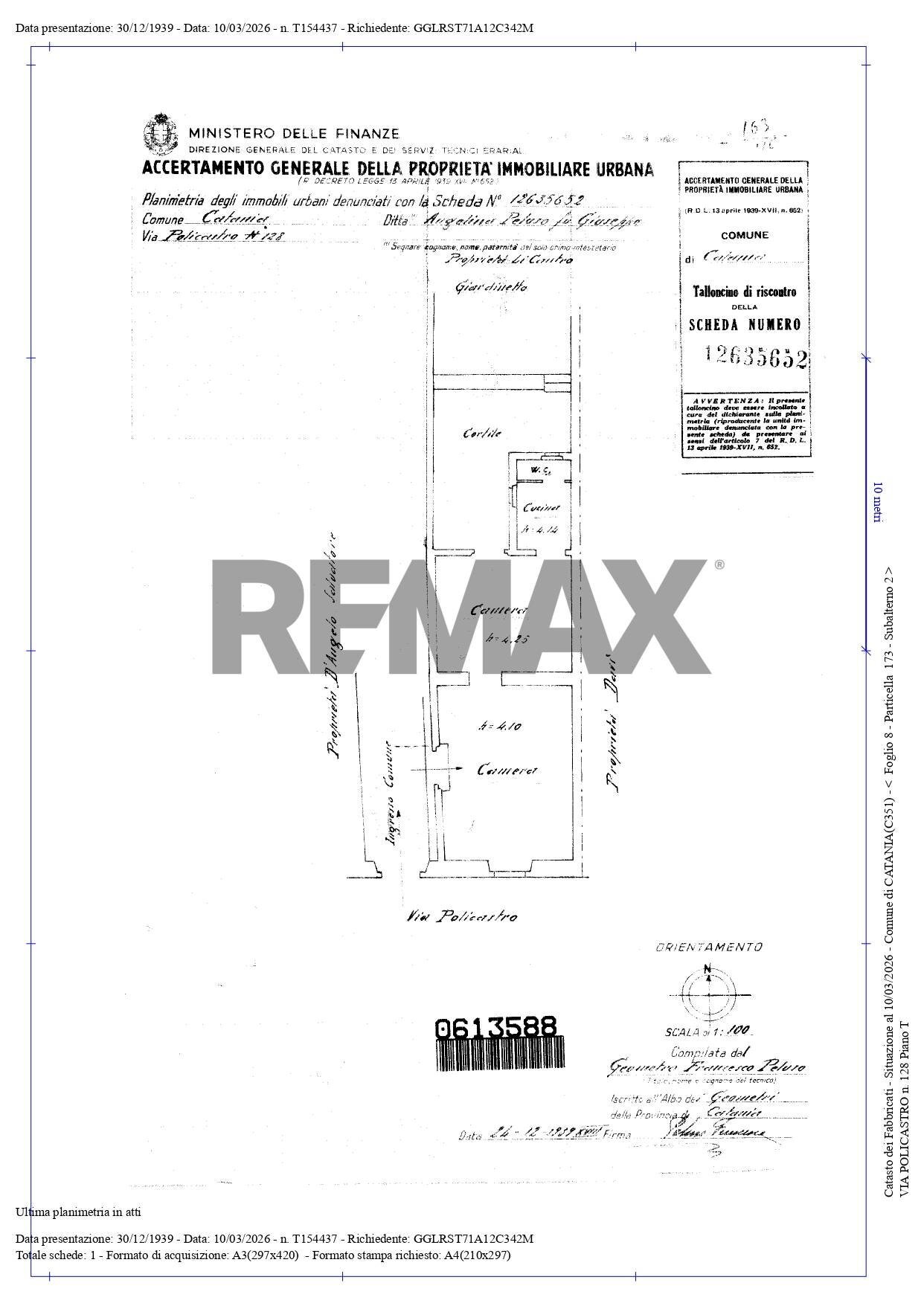 Pianta 2D - Semi-detached house Via Policastro
 
128, Catania - floor plans 1