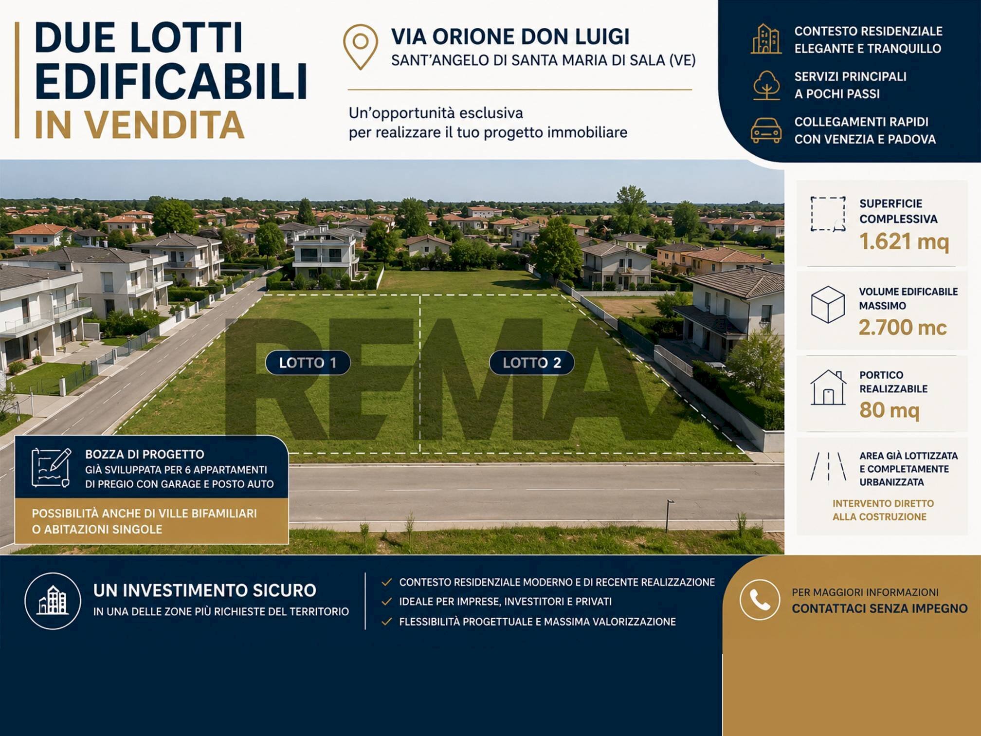 Posizione della mappa - Building land Via Orione Don Luigi
 
12, Santa Maria di Sala - photo 1