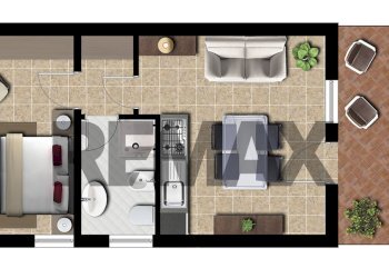 Pianta 2D - Two-room apartment via Strada del Vento
 
22, Bianzano - photo 8